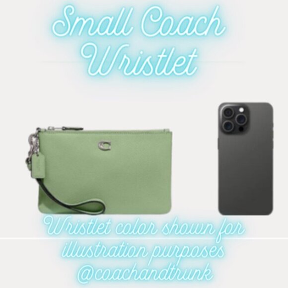 COACH Wristlet Dark Brown Classic C with Vintage Mini Rose Print Gold Accents - Picture 7 of 8